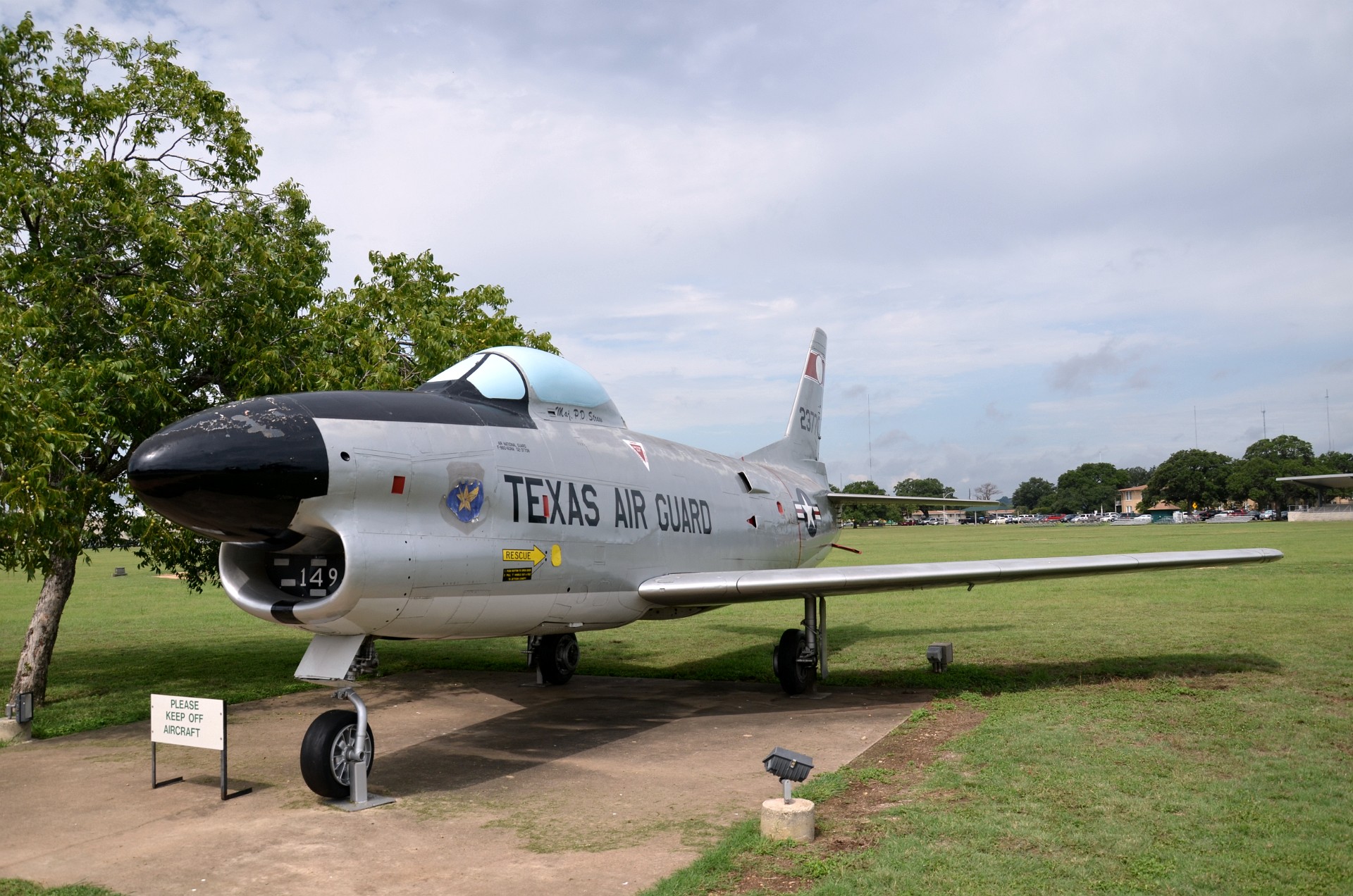 Side Profile of the F-86 Sabre of the Texas Air National Guard